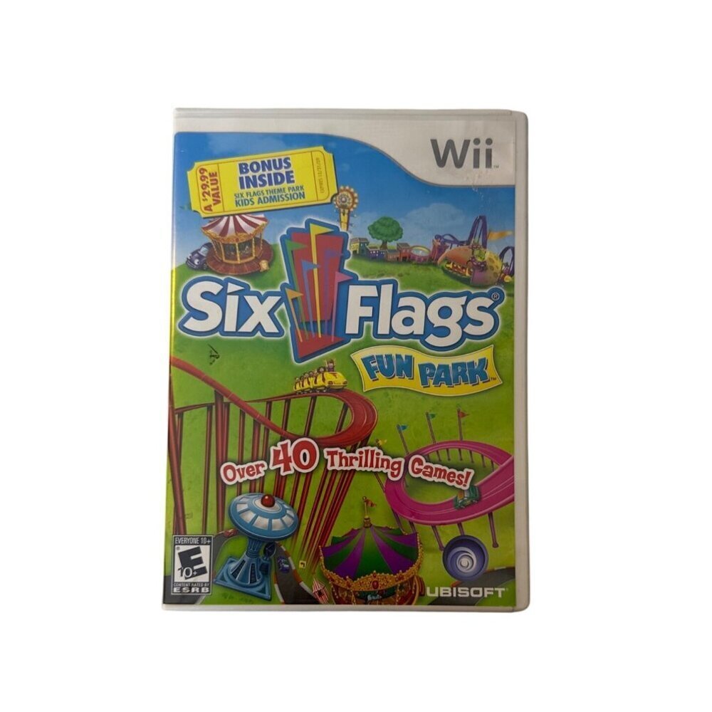 Six Flags Fun Park Wii Game Complete In Case With Manual Ubisoft